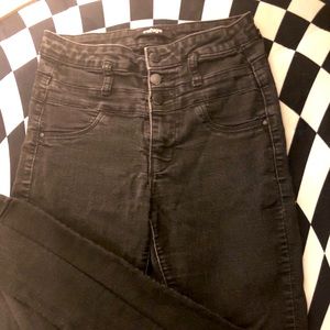 black high wasted refuge jeans